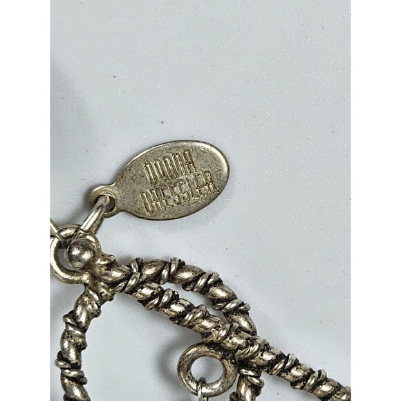 Donna Dressler 925 Silver Blue Sodalite & Freshwater Pearl Toggle Bracelet Jewel - Picture 7 of 8